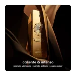 Perfume one million parfum cubierto sobre lienzo dorado