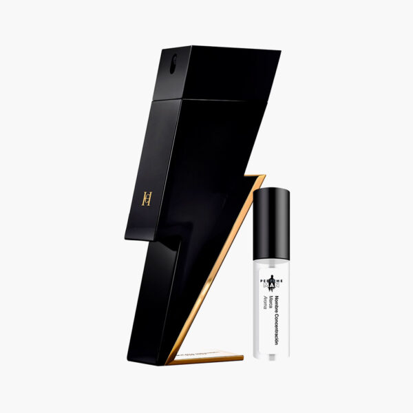 Decant Carolina Herrera Bad Boy EDT 100% original, el perfume Oriental Especiado para hombre con notas de pimienta negra, cacao y haba tonka, junto al icónico frasco negro en forma de rayo | El Rey de los Perfumes