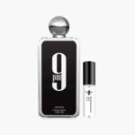 Decant Afnan 9pm Eau de Parfum EDP 100% original, el clon seductor de Ultra Male de Jean Paul Gaultier, junto a su frasco | El Rey de los Perfumes