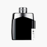 Decant Montblanc Legend EDT 100% original, el perfume Aromático Fougère de lavanda, piña y sándalo para hombre, junto al frasco negro | El Rey de los Perfumes