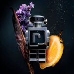 perfume phantom con sus notas olfativas sobre fondo oscuro