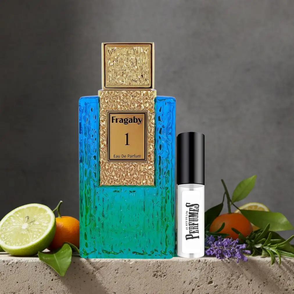 Perfume fragaby 1 junto a decant de el rey de los perfumes